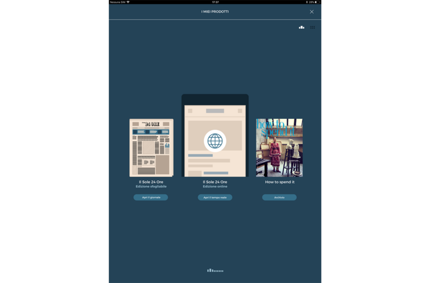 AL VIA LA NUOVA APP DEL SOLE 24 ORE:
IL PUNTO D’ACCESSO PRIVILEGIATO ALL’INFORMAZIONE MULTIMEDIALE DEL QUOTIDIANO
In un'unica app tempo reale ed approfondimento: insieme le news del si