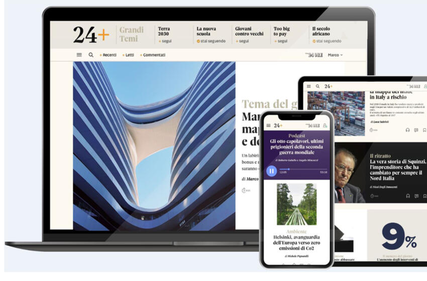 Con 24+, sezione premium de ilsole24ore.com, contenuti esclusivi e funzioni speciali
