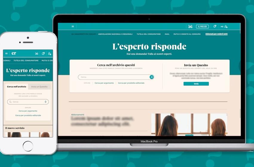 Più personalizzazione, più aggiornamento, più servizi.
Il sito de L’Esperto Risponde del Sole 24 Ore si rinnova
e offre un’esperienza più ricca e interattiva